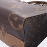 Louis Vuitton Monogram reverse on the go mm2way brown m45321 Unisex Monogram canvas tote bag NEW