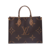 Louis Vuitton Monogram reverse on the go mm2way brown m45321 Unisex Monogram canvas tote bag NEW