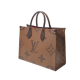 Louis Vuitton Monogram reverse on the go mm2way brown m45321 Unisex Monogram canvas tote bag NEW