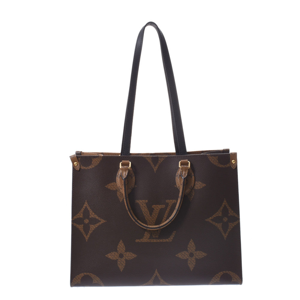 LOUIS VUITTON ルイヴィトン モノグラム リバース オンザゴーMM 2WAY ブラウン M45321 ユニセックス モノグラムキャンバス  トートバッグ 新同 中古 - 直販割引品