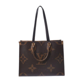 Louis Vuitton Monogram reverse on the go mm2way brown m45321 Unisex Monogram canvas tote bag NEW