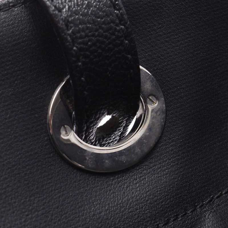 Chanel Chanel Parivi Litz Tote Gm Black Silver Fittings女士皮革帆布手提袋A-Rank使用Silgrin