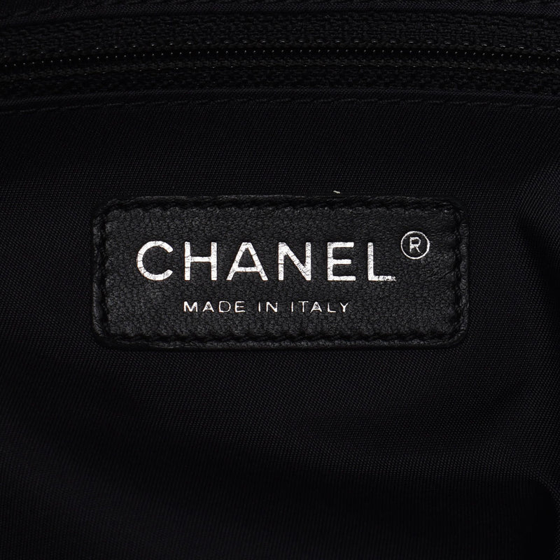 CHANEL シャネル パリビアリッツ トートGM 黒 シルバー金具 レディース レザー キャンバス トートバッグ Aランク 中古 銀蔵