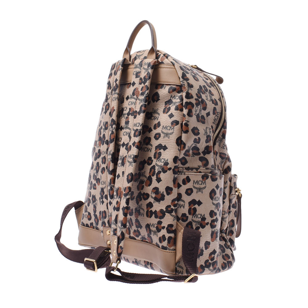 MCM Backpack Loveless Collaboration Leo Pard Pattern Beige Unisex Rucks Day  Pack MCM Used – 銀蔵オンライン