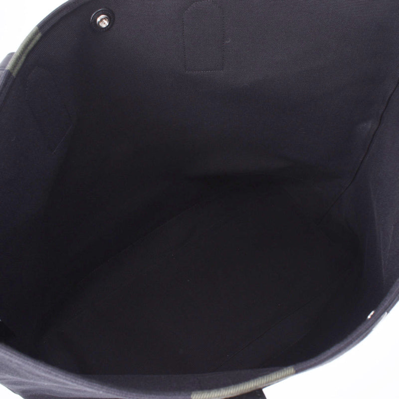 Saint Laurent Sun Laurent Black 413054 Unisex Canvas Leather Tote Bag A Rank Used Silgrin