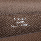 Hermes Hermes Bien Souffle Ethoup (Glacier) Silver Flock A Engraved (around 2017) Ladies Voepson Long Wallet New Sanko