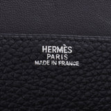 Hermes Hermes Dogon Belt Bag黑色银色植绒□F立即（2002年左右）英尼斯多克多哥西袋B等级使用Silgrin