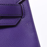 Hermes Hermes Burkin 30 Crocus (Purple) Silver Fittings □ P Engraved (around 2012) Women's Voepson Handbags A rank used Silgrin