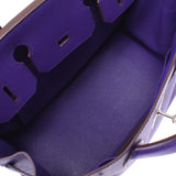 Hermes Hermes Burkin 30 Crocus (Purple) Silver Fittings □ P Engraved (around 2012) Women's Voepson Handbags A rank used Silgrin
