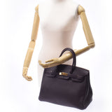 Hermes Hermes Burkin 35 Leysin (Dark Purple) Gold Bracket □ P Engraved (around 2012) Unisex Togo Handbag A rank used Silgrin