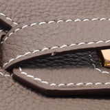 Hermes Hermes Burkin 30 Ethoup Gold Bracket C Engraved (around 2018) Ladies Togo Handbag Unused Silgrin
