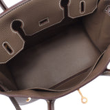 Hermes Hermes Burkin 30 Ethoup Gold Bracket C Engraved (around 2018) Ladies Togo Handbag Unused Silgrin