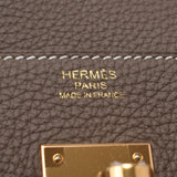 Hermes Hermes Burkin 30 Ethoup Gold Bracket C Engraved (around 2018) Ladies Togo Handbag Unused Silgrin