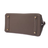 Hermes Hermes Burkin 30 Ethoup Gold Bracket C Engraved (around 2018) Ladies Togo Handbag Unused Silgrin