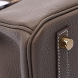 Hermes Hermes Burkin 30 Ethoup Gold Bracket C Engraved (around 2018) Ladies Togo Handbag Unused Silgrin