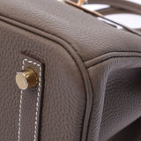 Hermes Hermes Burkin 30 Ethoup Gold Bracket C Engraved (around 2018) Ladies Togo Handbag Unused Silgrin