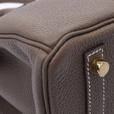 Hermes Hermes Burkin 30 Ethoup Gold Bracket C Engraved (around 2018) Ladies Togo Handbag Unused Silgrin