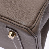 Hermes Hermes Burkin 30 Ethoup Gold Bracket C Engraved (around 2018) Ladies Togo Handbag Unused Silgrin