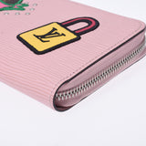 Louis Vuitton Louis Vuitton Epi Jippy Wallet LV Stories Rose Balleline M63377 Women's Epireser Long Wallet New Sanko