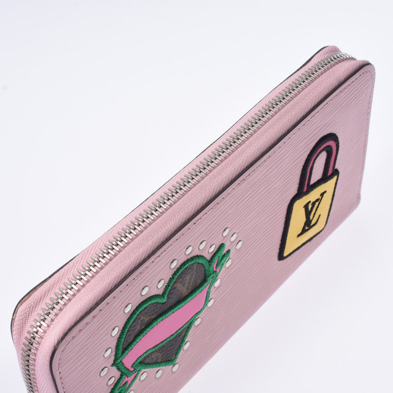 Louis Vuitton Louis Vuitton Epi Jippy Wallet LV Stories Rose Balleline M63377 Women's Epireser Long Wallet New Sanko