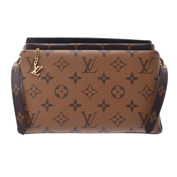 LOUIS VUITTON ルイヴィトン モノグラム リバース ポシェット LV3 二コラ・ジェスキュール ブラウン/黒/ベージュ M45412  レディース ショルダーバッグ Aランク 中古 銀蔵