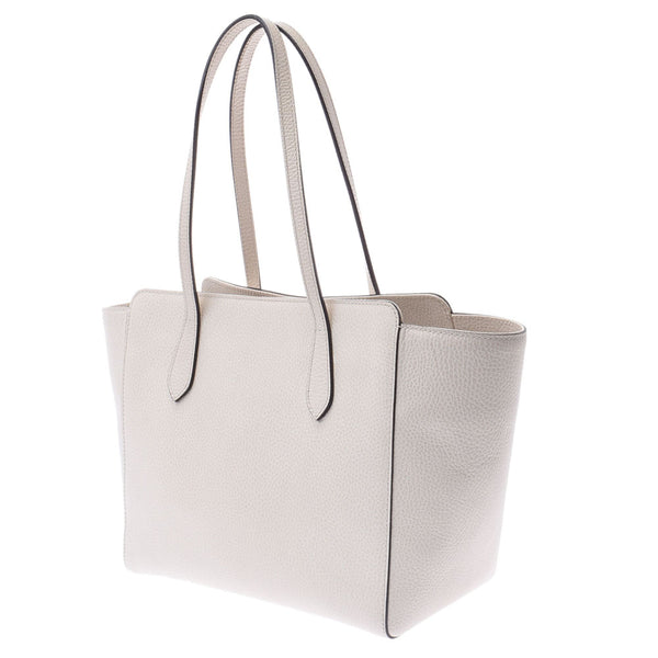 GUCCI Gucci Wing Tote White 354408 Ladies Calf Tote Bag A Rank used Ginzo