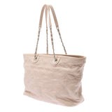 Chanel Chanel Matrasse On-the-lard Beige Silver Fittings Ladies Soft Caviar Skin Tote Bag AB Rank Used Silgrin