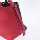 Hermes Hermes Picon Lock PM Casak Rose Extreme / Blue Nuy Y Champion (around 2020) Ladies Triyo Clemance Handbags A-rank used Silgrin