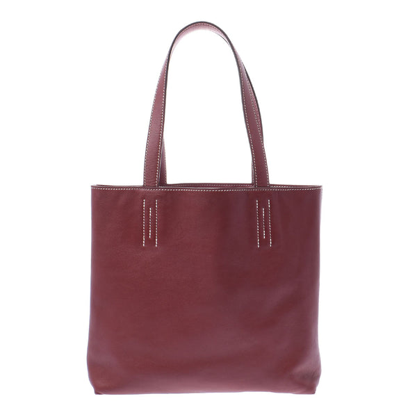 Hermes Hermes Double Sense 28 Tote Bag Rouge Ash / Rosewood □ Jo Engraved (around 2011) Unisex Vasicum Handbag AB Rank Used Silgrin