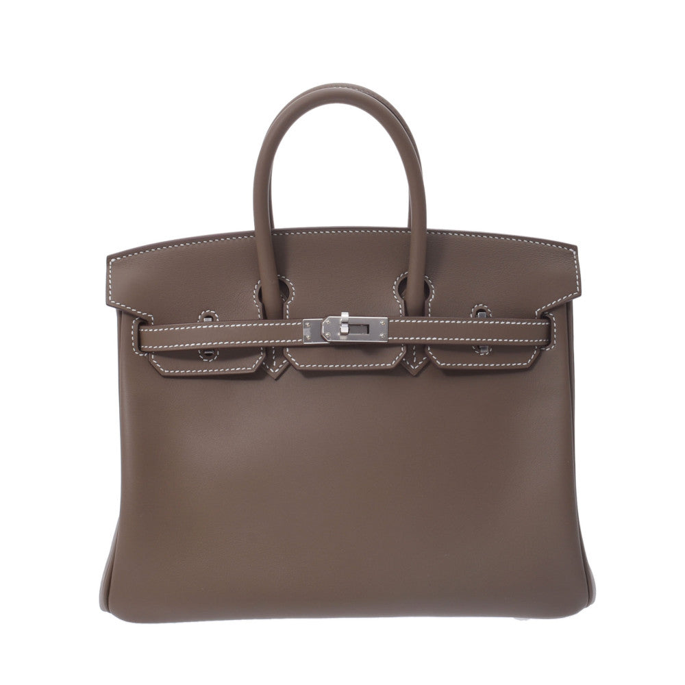 HERMES エルメス バーキン 25 エトゥープ(グレージュ系) シルバー金具 Y刻印(2020年頃)  レディース ヴォースイフト ハンドバッグ 未使用  人気・おすすめ｜省スペース設計・旅行向けにおすすめ お得商品 プライバシー配送 期間限定入荷