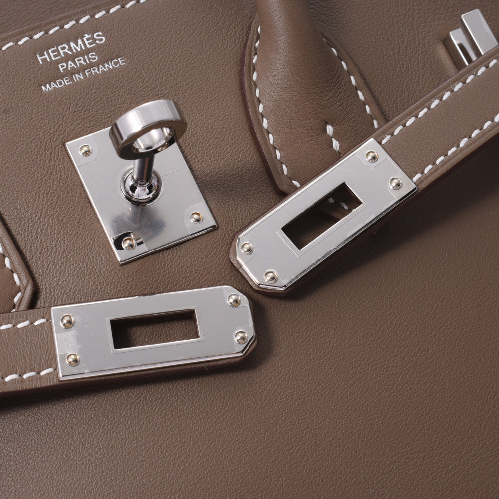 HERMES エルメス バーキン 25 エトゥープ(グレージュ系) シルバー金具 Y刻印(2020年頃)  レディース ヴォースイフト ハンドバッグ 未使用  人気・おすすめ｜省スペース設計・旅行向けにおすすめ お得商品 プライバシー配送 期間限定入荷