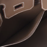 HERMES エルメス バーキン 25 エトゥープ(グレージュ系) シルバー金具 Y刻印(2020年頃)  レディース ヴォースイフト ハンドバッグ 未使用 銀蔵