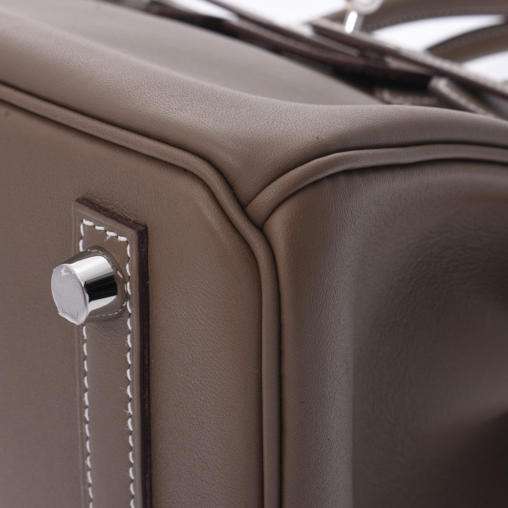 HERMES エルメス バーキン 25 エトゥープ(グレージュ系) シルバー金具 Y刻印(2020年頃)  レディース ヴォースイフト ハンドバッグ 未使用  人気・おすすめ｜省スペース設計・旅行向けにおすすめ お得商品 プライバシー配送 期間限定入荷