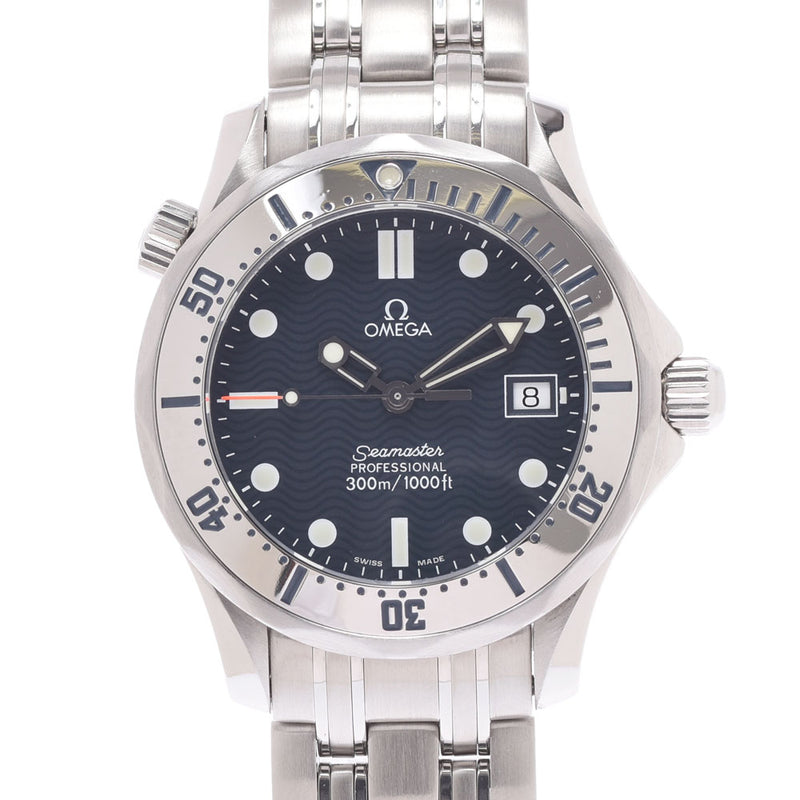 Omega Omega Seamaster 300 Professional 2562.80 Boys SS Watch Quartz Navy Table A-Rank Used Silgrin