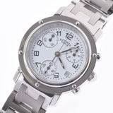 HERMES HERMES CLIPPER CHRONO CL1.310男孩SS观看石英白色DIAR AB等级使用Ginzo