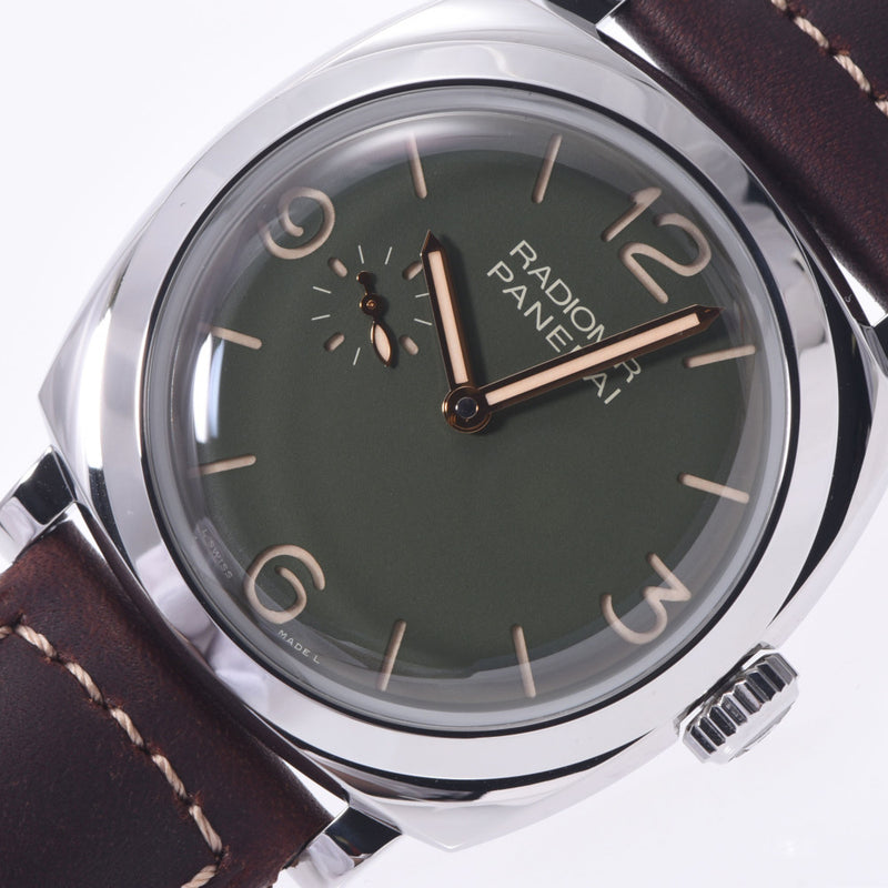 OFFICINE PANERAI Officine Panerai Radiomir 45mm boutique limited PAM00995 Men's SS / leather Watch Automatic Green Dial A rank used Ginzo