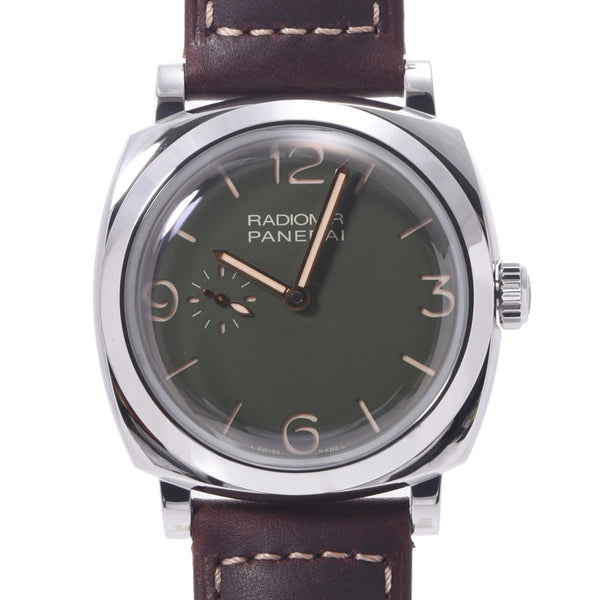 OFFICINE PANERAI Officine Panerai Radiomir 45mm boutique limited PAM00995 Men's SS / leather Watch Automatic Green Dial A rank used Ginzo