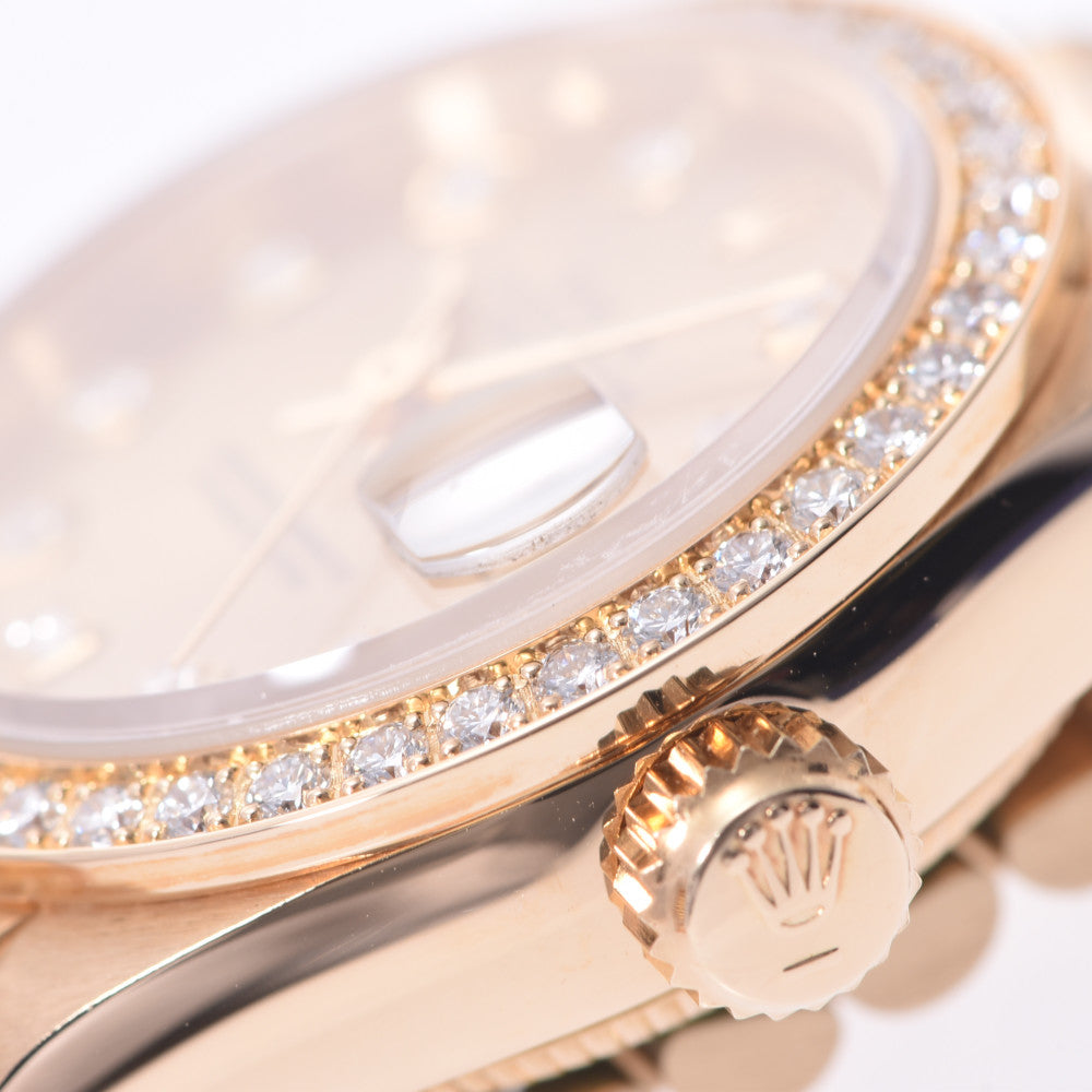 ロレックスデイトジャスト 10Pダイヤ ベゼルダイヤ レディース