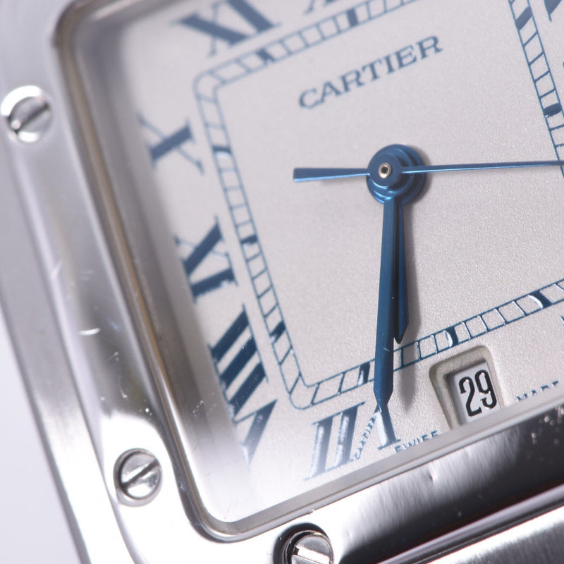 CARTIER カルティエ サントスガルベLM ボーイズ SS 腕時計 クオーツ シルバー文字盤 Aランク 中古 銀蔵