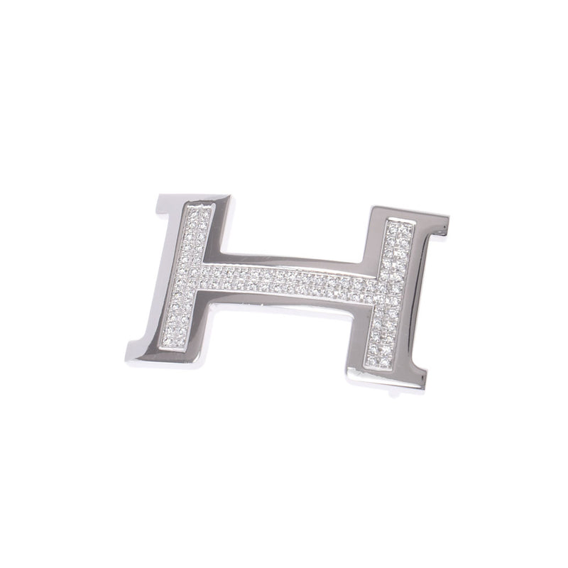 Hermes Hermes H皮带扣UNISEX K18WG /钻石带A级使用SILGRIN