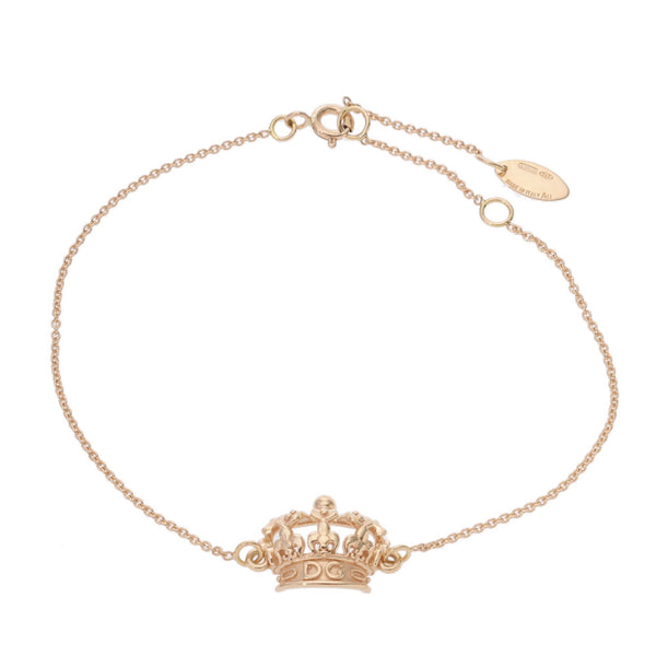 DOLCE GABBANA Dolce & Gabbana Crown Crown Chain Breath Unisex K18YG Bracelet A Rank Used Ginzo