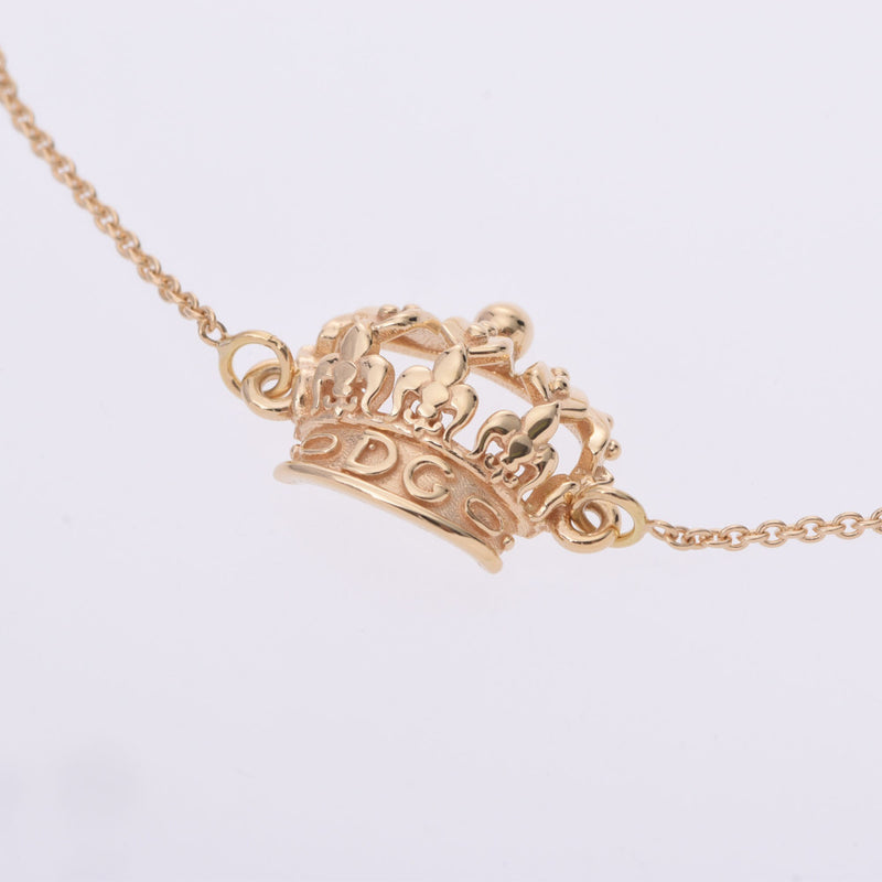 DOLCE GABBANA Dolce & Gabbana Crown Crown Chain Breath Unisex K18YG Bracelet A Rank Used Ginzo