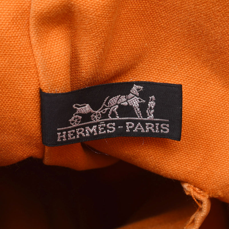 Hermes hermes footto Kavas法国节日夏威夷有限橙色男女皆宜的帆布手提包C等级使用水池