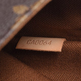 Louis Vuitton路易威登Monogram Pochette Gangju Brown M51870男女皆宜男女皆宜的音箱帆布车身袋A-and排名使用