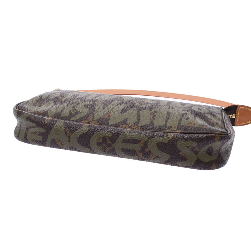 Louis Vuitton Louis Vuitton Monogram Graffiti Khaki M92191 Women's Monogram Canvas Accessory Pouch B Rank Used Silgrin