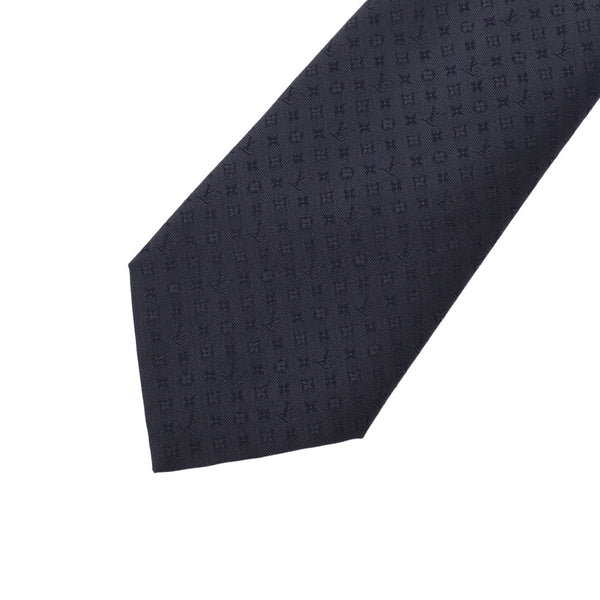 Louis Vuitton Louis Vuitton Monogram Tie Dark Gray M67996 Men's Silk 100% Necktai Unused Silgrin