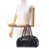 Chanel Chanel Luxury Line Boston Bag Black Silver Fittings Ladies Enamel Handbags A-Rank Used Sinkjo