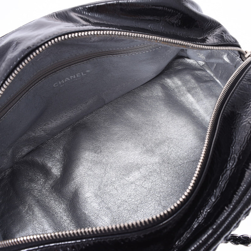 Chanel Chanel Luxury Line Boston Bag Black Silver Fittings Ladies Enamel Handbags A-Rank Used Sinkjo