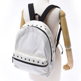 Jimmy Choo Jimmy Choo Reed Star Studs Backpack White / Black Unisex Curf Rucks Day Pack A-Rank Used Silgrin