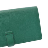 Hermes Hermes Behuan Souffle Verbe Bengal (Green) Gold Bracket A Engraved (around 2017) Women's Voepson Long Wallet B Rank Used Silgrin